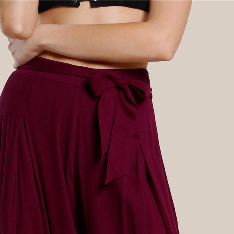 pleated palazzo trousers