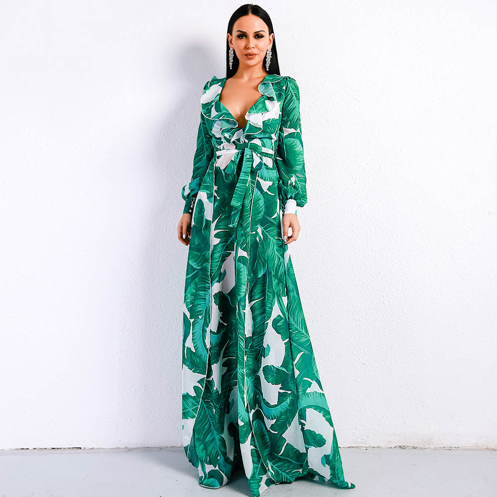 kayla spliced lace pleated maxi