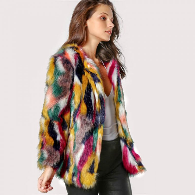 Multicolor Faux Fur Coat | Style Limits
