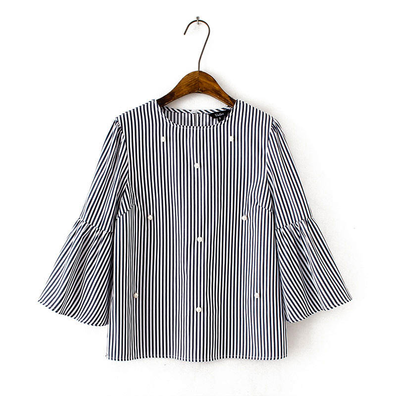 Striped Pearl Blouse | Style Limits