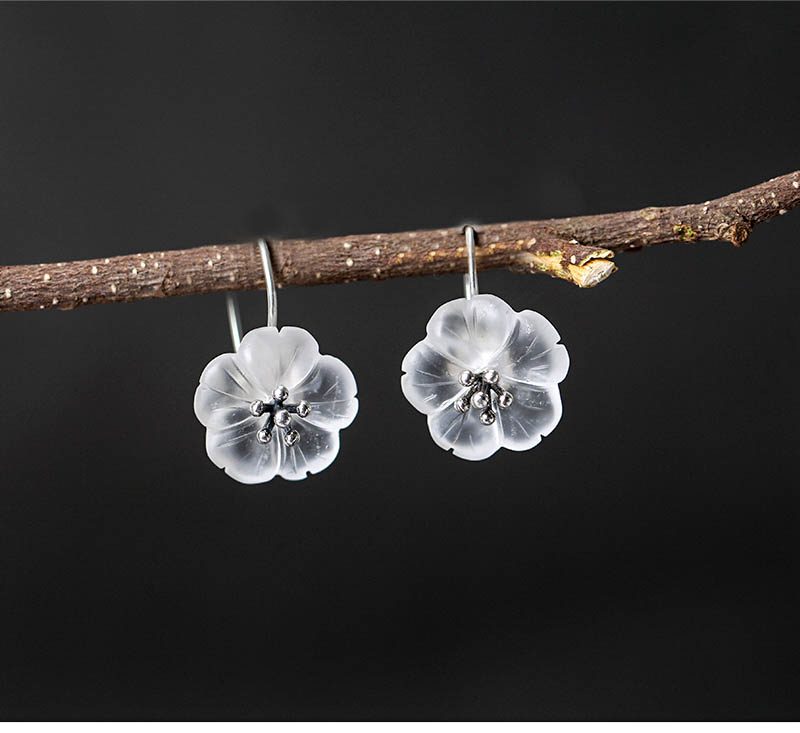 Rain Flower Sterling Silver Earrings