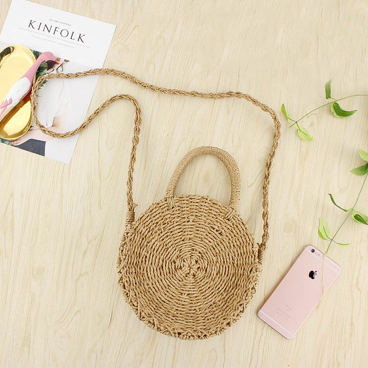 Rattan Round Handbag