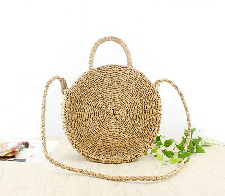 Rattan Round Handbag