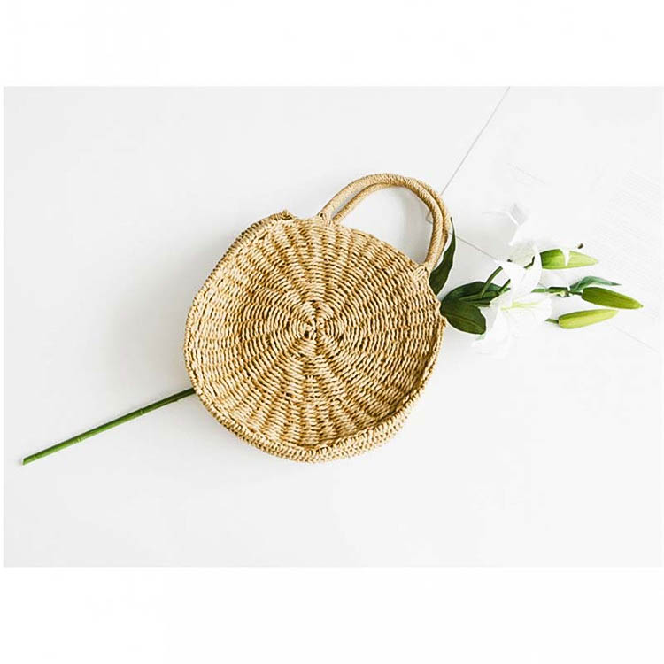 Rattan Round Handbag