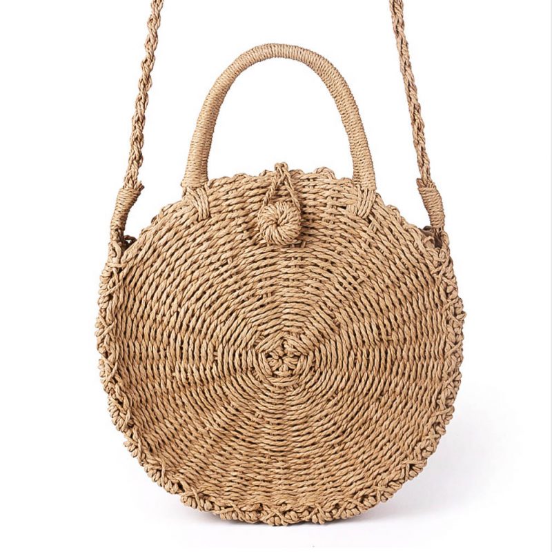 Rattan Round Handbag