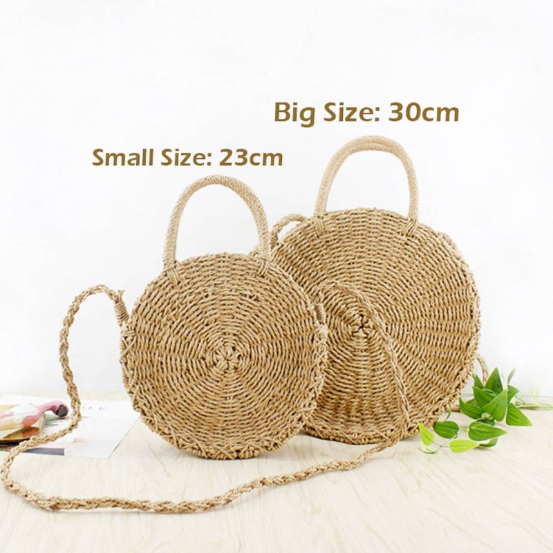 Rattan Round Handbag