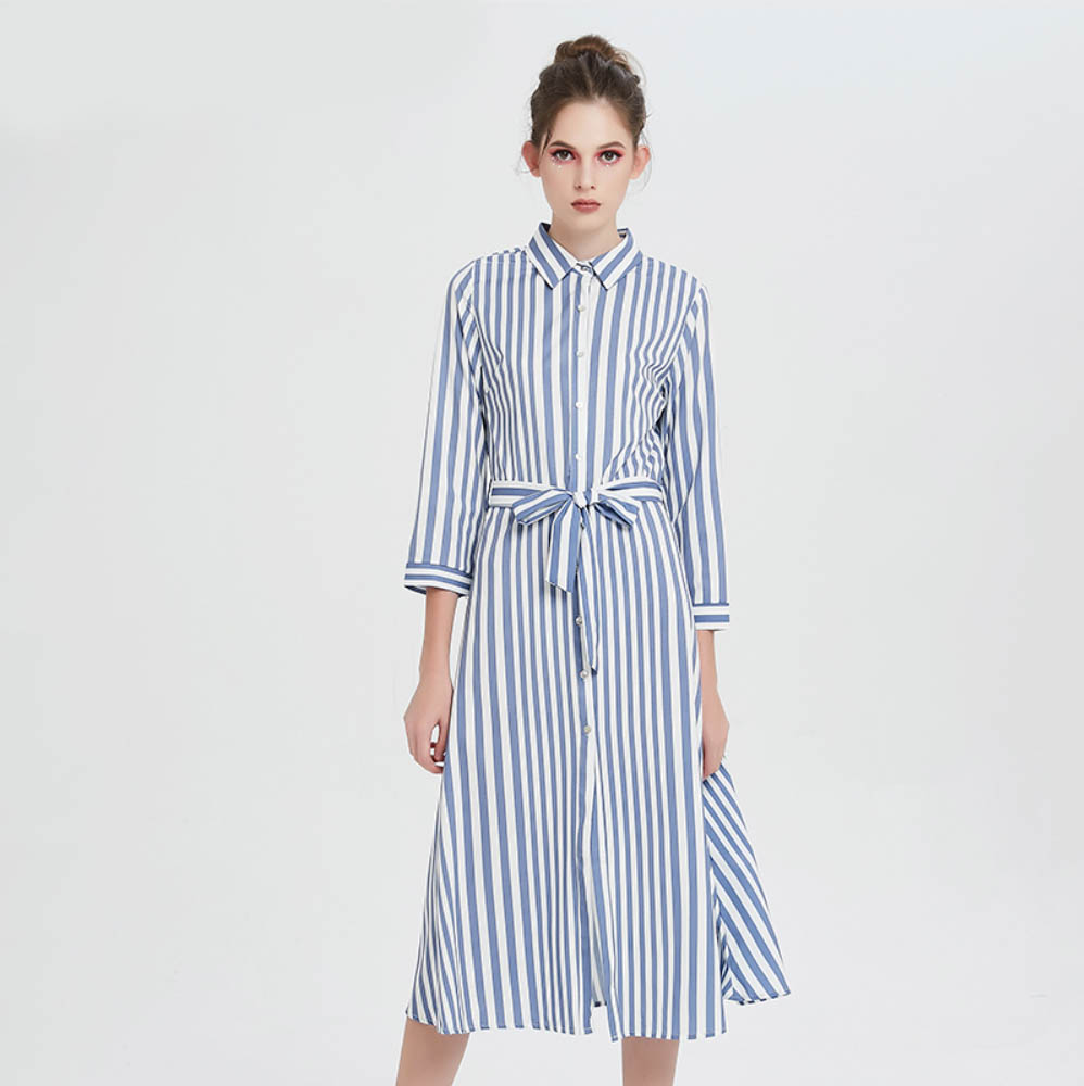 Striped Shirt Midi Dress | Style Limits