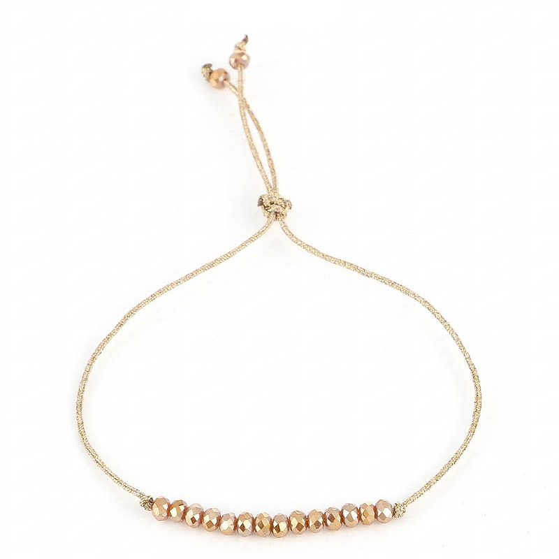 Beaded Gold String Bracelet
