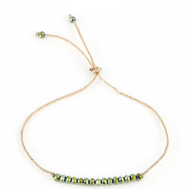 Beaded Gold String Bracelet