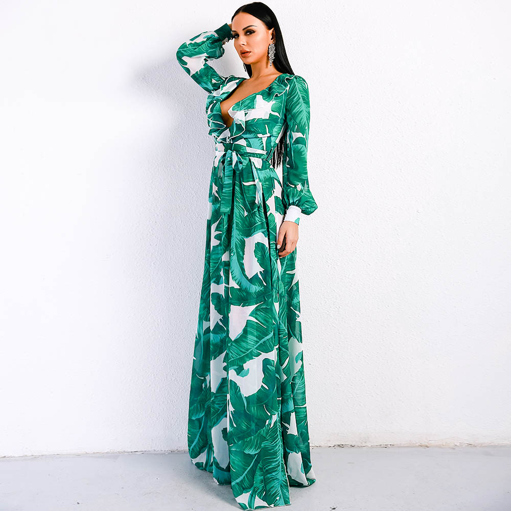kayla spliced lace pleated maxi
