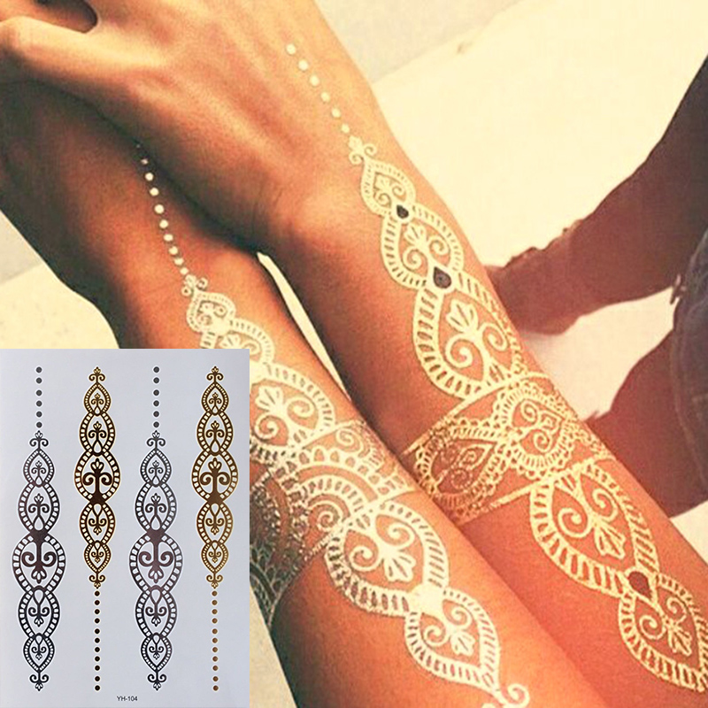 Metallic Henna Tattoo Sticker