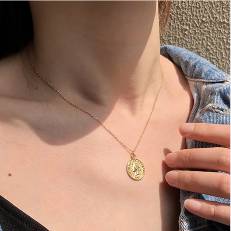 Coin Pendant Chain Necklace