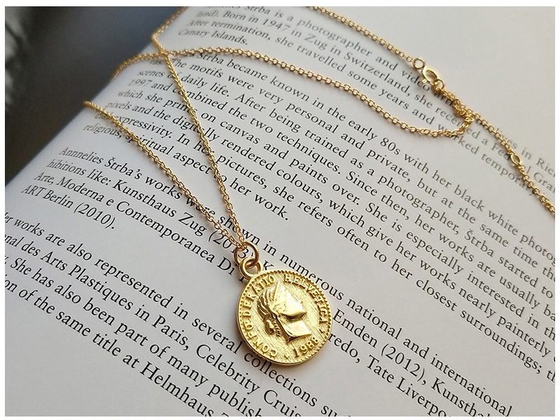 Coin Pendant Chain Necklace