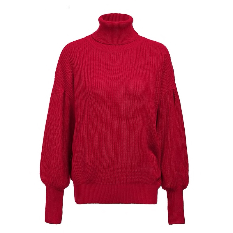 Lantern Sleeve Turtleneck Sweater | Style Limits