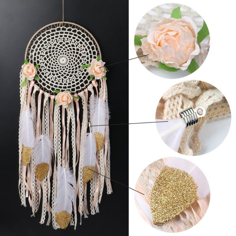 Boho Crochet Lace Dreamcatcher