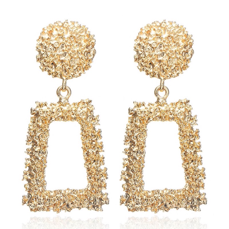 Geometric Textured Statement Earrings - Style Limits