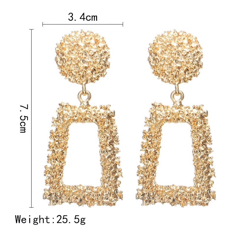 Geometric Textured Statement Earrings