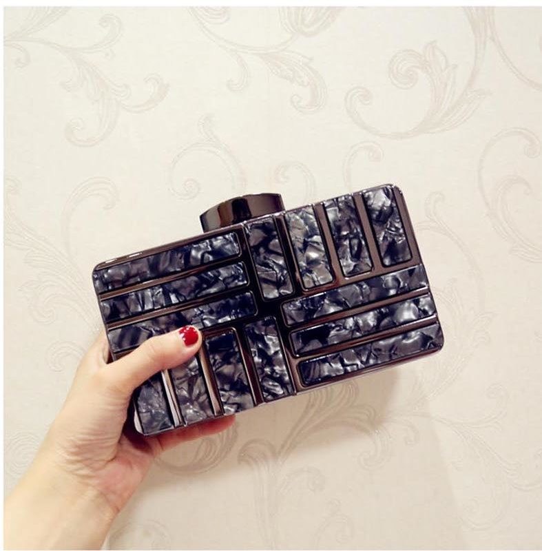 Acrylic Solid Clutch Bag