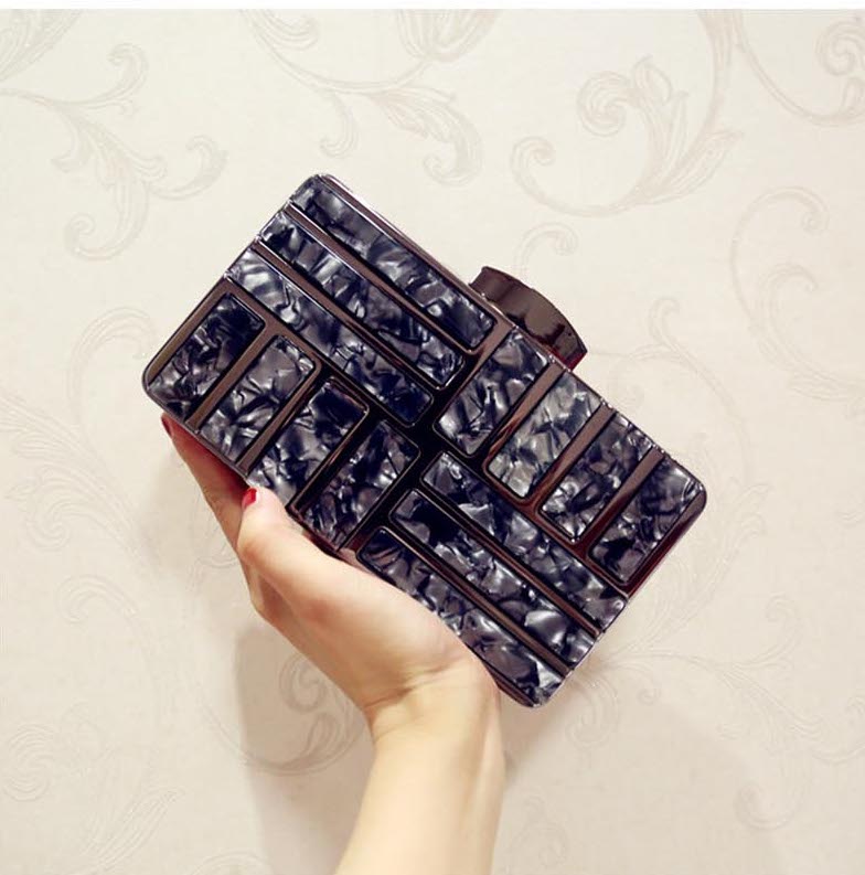 Acrylic Solid Clutch Bag