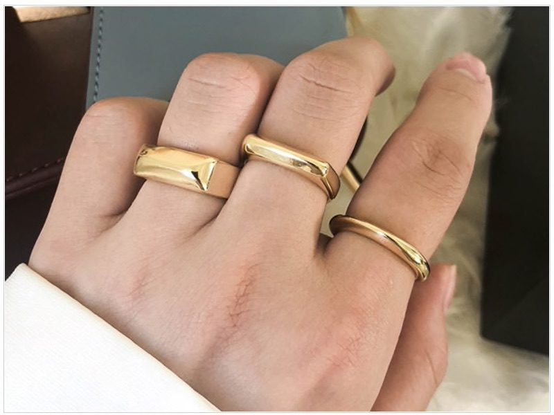 Geometric Gold Ring