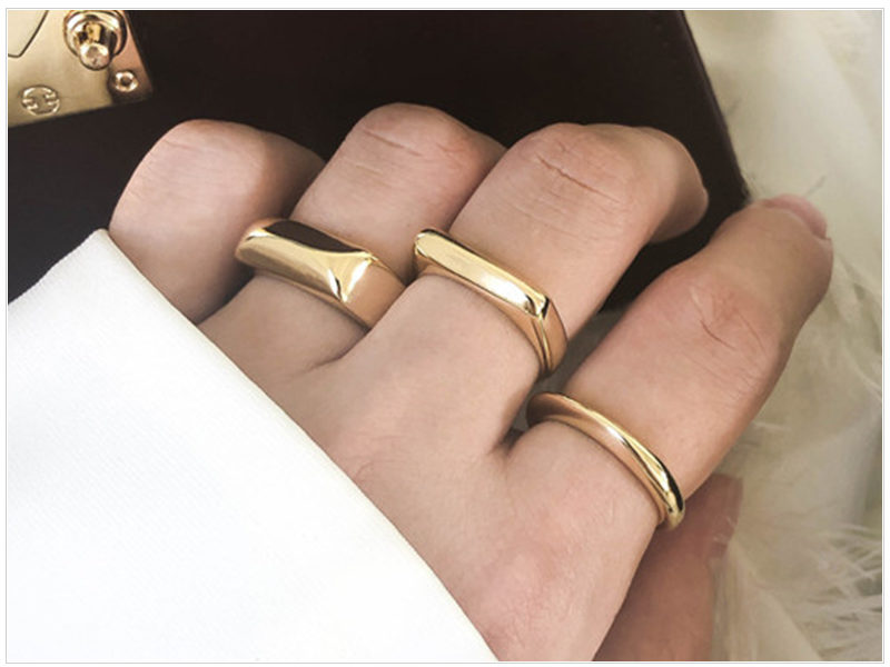 Geometric Gold Ring