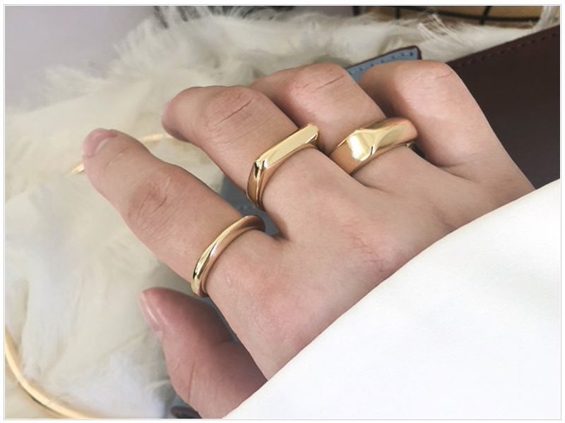 Geometric Gold Ring