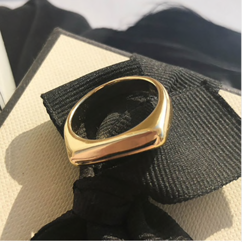 Geometric Gold Ring