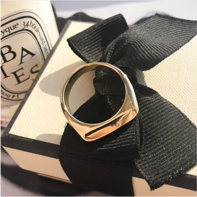 Geometric Gold Ring