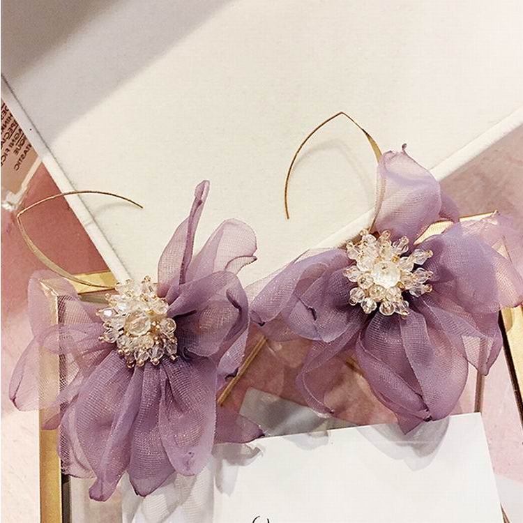 Organza Flower Earrings