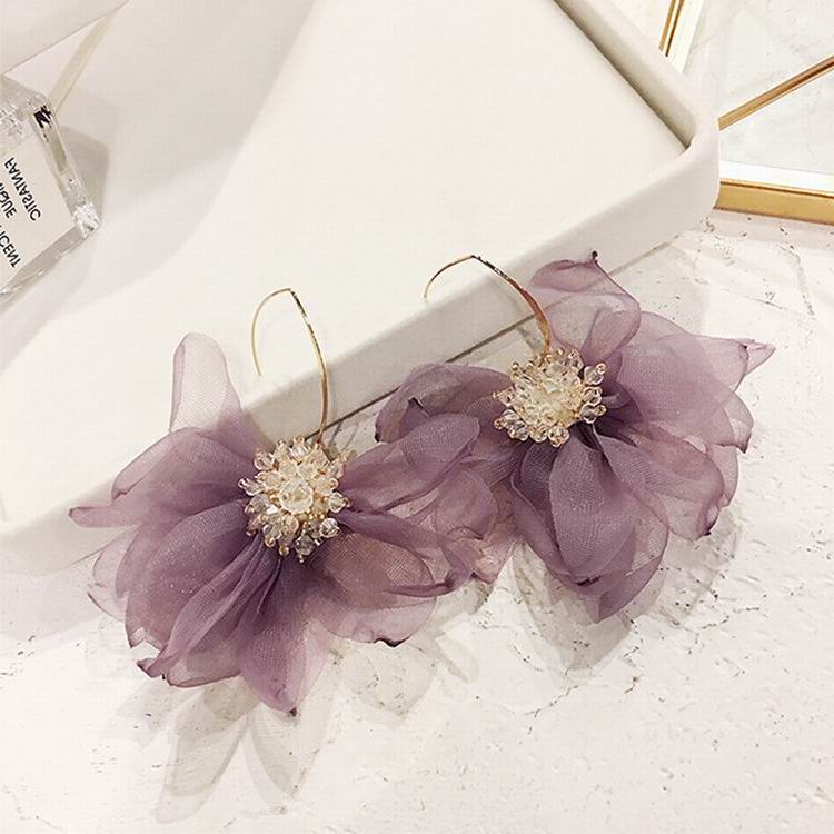 Organza Flower Earrings