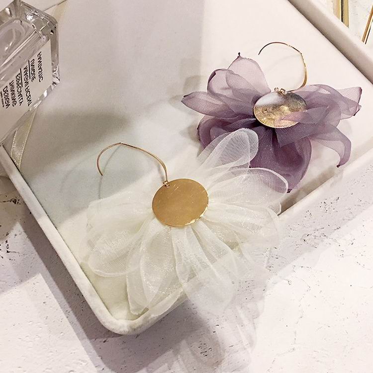 Organza Flower Earrings