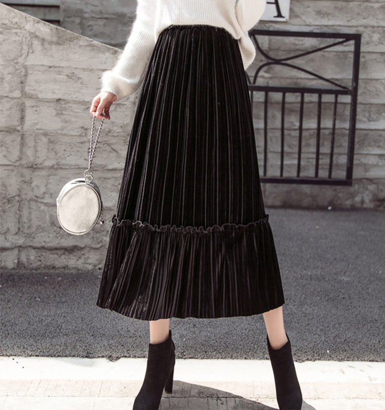 Corduroy Pleated Skirt - Style Limits