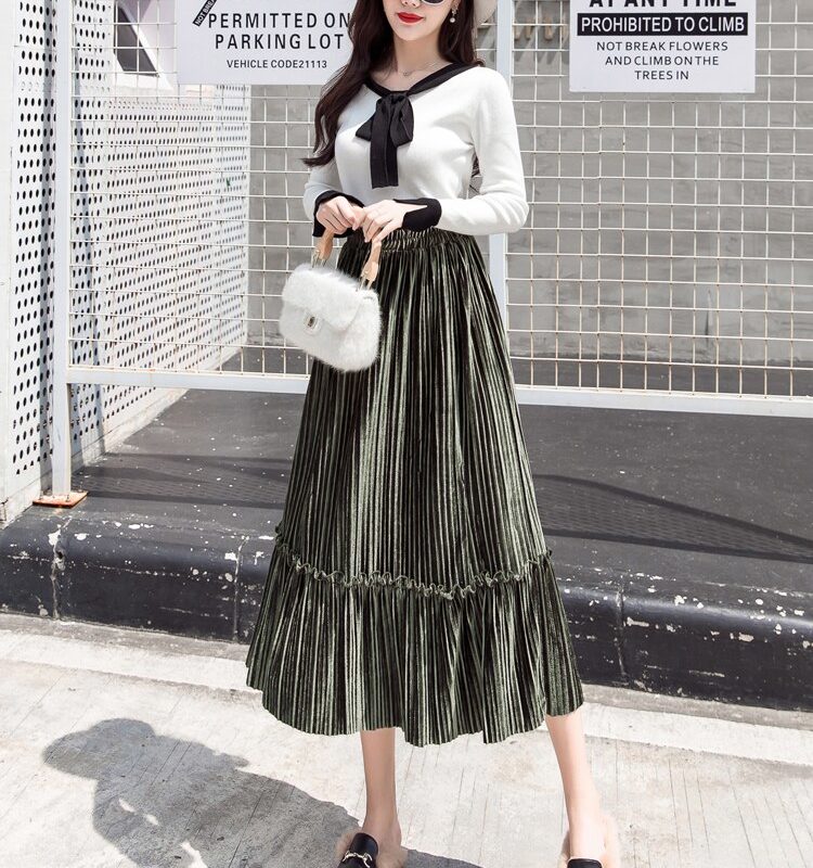 Corduroy Pleated Skirt - Style Limits