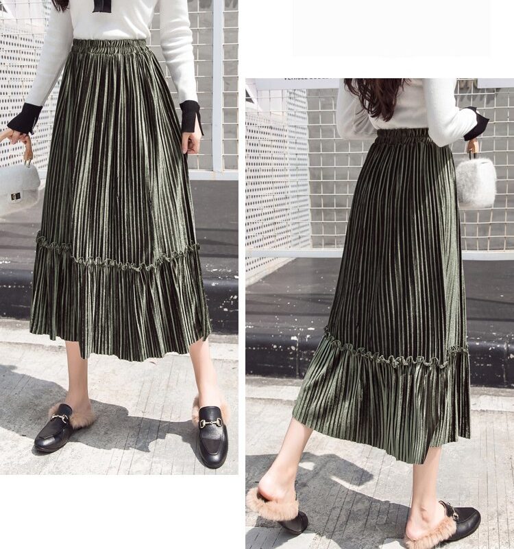Corduroy Pleated Skirt - Style Limits