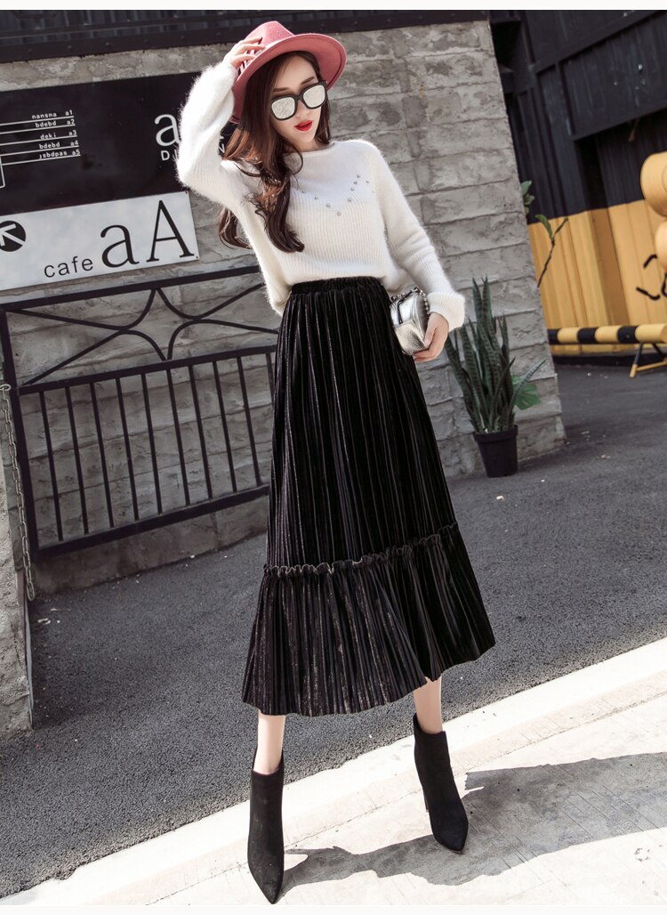 Corduroy Pleated Skirt | Style Limits
