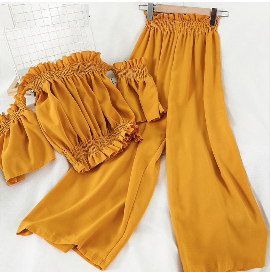 crop top and pants